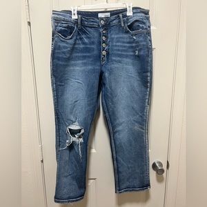 Vervet Size 14 button fly, distressed